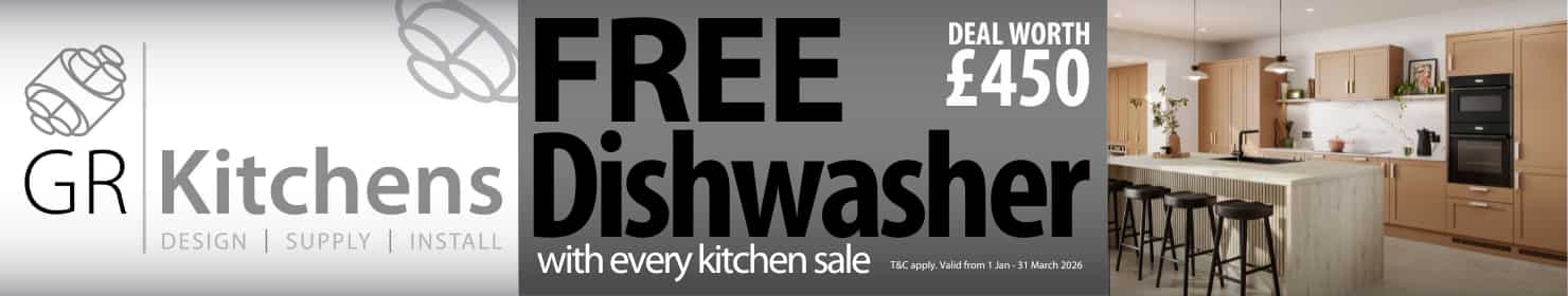 GR Kitchens - Free dishwasher with every kitchen